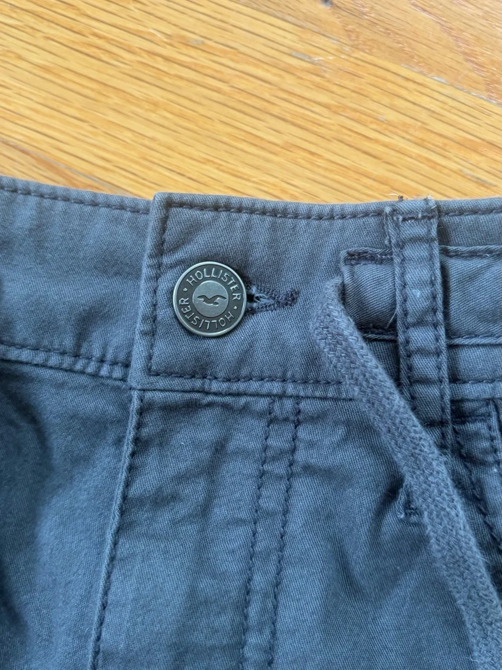 Hollister Black Cargo Mini Skirt with Drawstring Waist